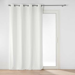 Rideau tamisant 135 x 260 cm velours uni Novana Blanc