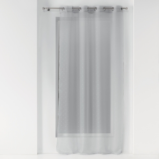 Panneau a oeillets 140 x 240 cm voile imprime metallise orion Gris