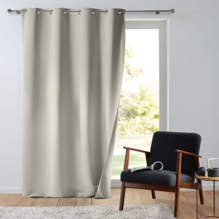 Rideau tamisant 135 x 260 cm isolant thermique Micropolar Naturel
