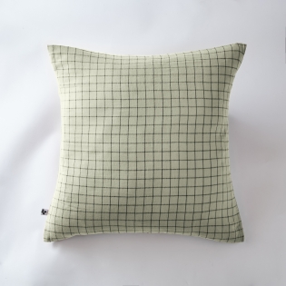 Taie d'oreiller gaze de coton tissée 60 x 60 cm gaïa mix Vert clair