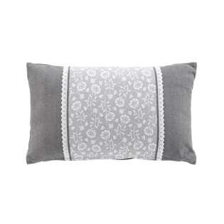 Coussin dehous. compr. 30 x 50 cm coton/polyester imp.+dentelle flavie des place Sans