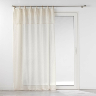 Panneau a oeillets bois+volant 140 x 240 cm effet lin tisse norine Sans