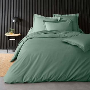 Housse de Couette Tilleul en Percale de Coton - Douceur et Élégance 240 x 220 cm