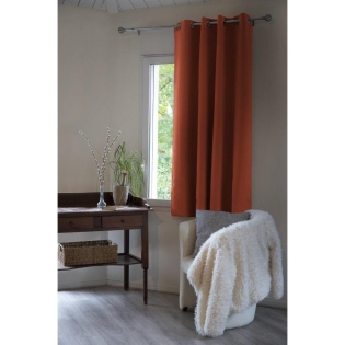Rideau occultant isolant phonique + polaire 140 x 180 cm Inuit orange