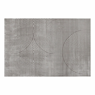 Tapis rectangle 140 x 200 cm viscose relief Géode - Gris