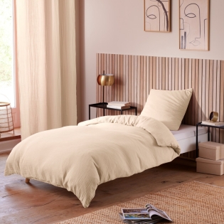 Housse de Couette 140 x 200 cm en Gaze de Coton Avy Naturel