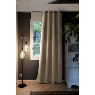 Rideau occultant isolant phonique + polaire 180 x 260 cm Inuit Beige