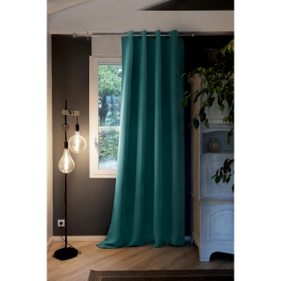 Rideau occultant isolant phonique + polaire 140 x 280 cm Inuit Bleu canard
