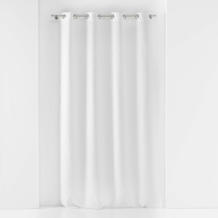Voilage à oeillets 140 x 240 cm voile tissé Soane Blanc