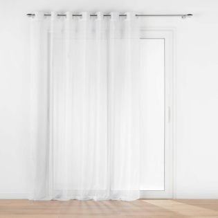 Voilage grande fenêtre 240 x 240 cm voile sable Lissea Blanc