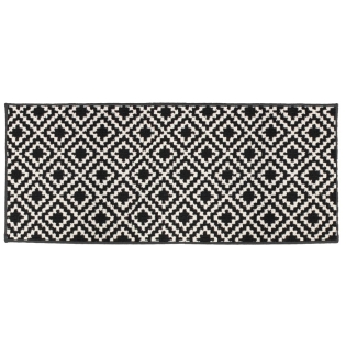 Tapis antidérapant rectangle 50 x 120 cm bouclette Losibi Noir