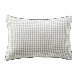 coussin déhoussable avec passepoil 40 x 60 cm gaze de coton tissée teinte vickie eucalyptus