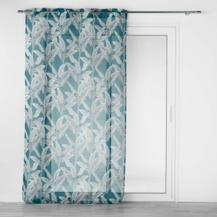 Voilage a oeillets 140 x 240 cm voile sable imprimé  Isibelle Bleu