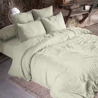 Housse de couette double gaze de coton 260 x 240 cm vert d'eau (green) Vert