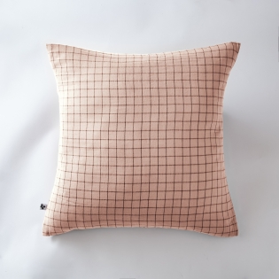 Taie d'oreiller gaze de coton tissée 60 x 60 cm gaïa mix Rose clair