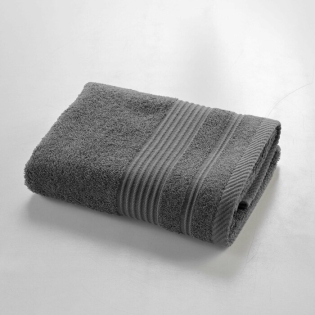 Serviette de toilette 50 x 90 cm eponge unie tendresse Anthracite