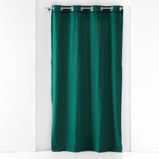 Rideau à oeillets 140 x 240 cm  Coton lavé Linette Emeraude