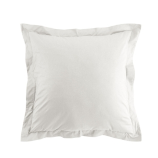 Taie d'oreiller vp 63 x 63 cm uni bio 57 fils gots biolina  +p. bourdon Blanc