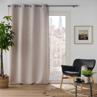 Rideau jacquard 140 x 240 cm Occultant Duskyne Beige