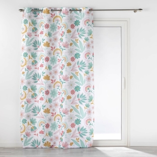 Rideau a oeillets 140 x 260 cm polyester imprime Indiana