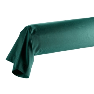 Taie de traversin 85 x 185 cm uni bio 57 fils gots biolina  +p. bourdon Emeraude