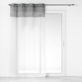 Panneau a oeillets 140 x 240 cm voile sable+top effet lin tisse aloria top Sans