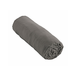 Drap Housse Double Gaze de Coton Granit– 90 x 190 cm – Bonnet 30 cm