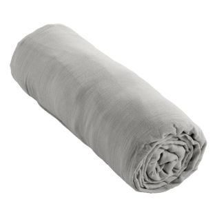 Drap Housse Double Gaze de Coton Perle – 180 x 200 cm – Bonnet 30 cm