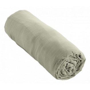 Drap Housse Double Gaze de Coton Vert d'eau – 140 x 190 cm – Bonnet 30 cm