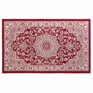 Tapis rectangle 68 x 110 cm viscose tissee cherine Rouge