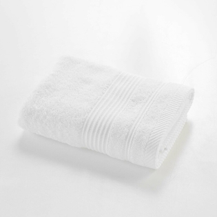 Serviette de toilette 50 x 90 cm eponge unie tendresse Blanc
