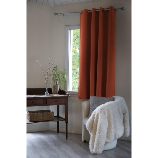 Lot de 4 rideaux occultants thermiques Inuit Orange - 140 x 180 cm
