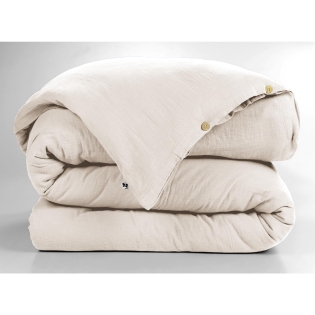 Housse de couette 260 x 240 cm double gaze de coton Gaïa Pampa