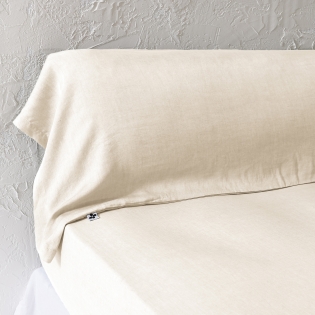 Taie de Traversin 43 x 185 cm - Lyocell Uni Lysandre Pampa - 147 g/m²