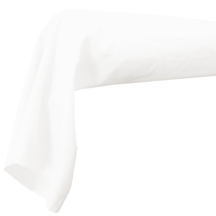 Taie de traversin 85 x 185 cm uni 57 fils lina  + point bourdon Blanche