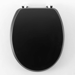 Abattant wc charnieres metal 37.5 x 46 cm mdf uni mat matteis Noir