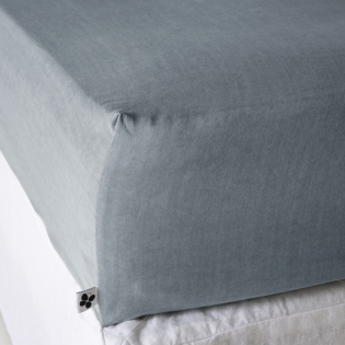 Drap Housse 180 x 200 cm en Lyocell Uni Lysandre Stone