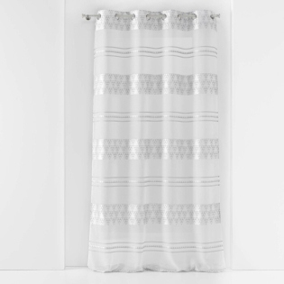 Panneau a oeillets 140 x 280 cm voile jacquard pasadena Sans