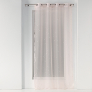 Lot de 2 Voilages 140 x 240 cm pois métallisés  Orion Rose
