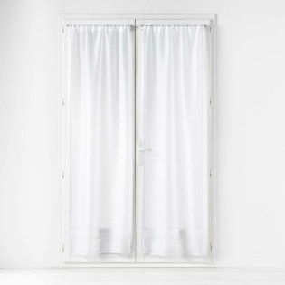 Paire droite passe tringle 2 x 70 x 200 cm voile sable lissea Blanc