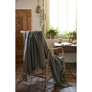 plaid à franges 180 x 220 cm rpet gaspard