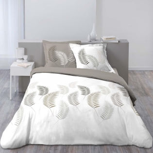 Housse de couette 240 x 220 cm en microfibre de flanelle Goyave