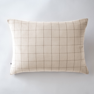 Taie d'oreiller gaze de coton 50 x 70 cm gaïa match pampa Naturel
