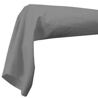 Taie de traversin 85 x 185 cm uni 57 fils lina  + point bourdon Gris souris