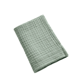 Drap de Douche Gaïa 70 x 130 cm – Gaze de Coton Unie Eucalyptus