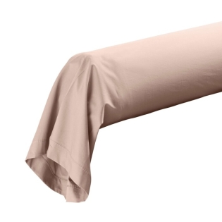 Taie de traversin 85 x 185 cm percale uni 78 fils percaline  +p. bourdon Nude