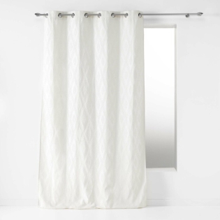 Rideau a oeillets 140 x 260 cm jacquard mezaline Ecru