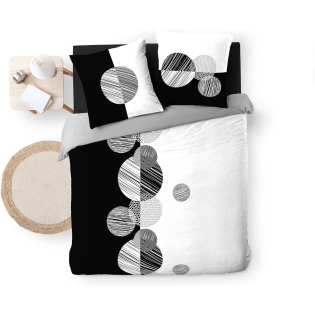 Parure de couette imprimée 220 x 240 cm + 2 taies 100% coton 57 fils Stormi