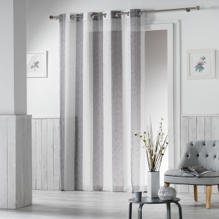 Panneau a oeillets 140 x 240 cm tisse naturel alia Gris