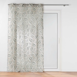 Panneau a oeillets 140 x 280 cm voile sable imprime alma Noir